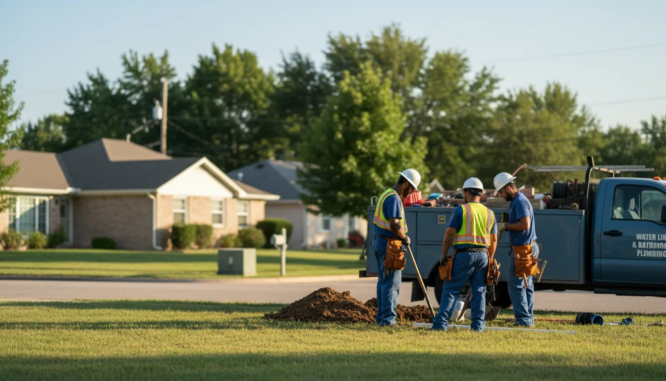 Residential water line and bathroom plumbing service in Dillsboro, IN